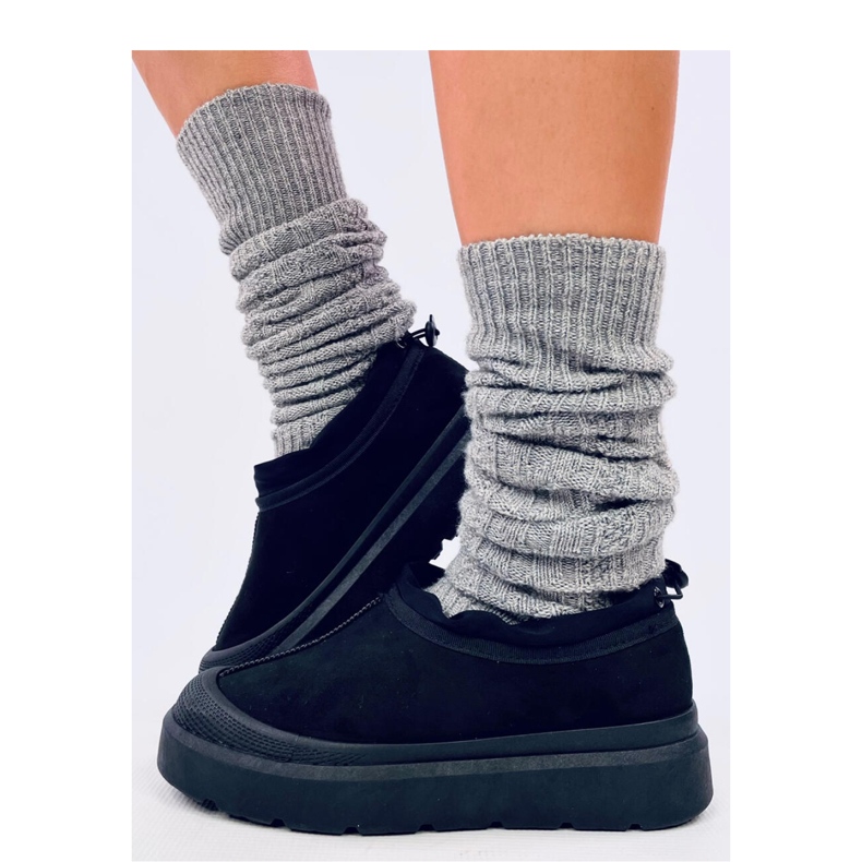 Kurze Damen-Schneestiefel Schwarz 1