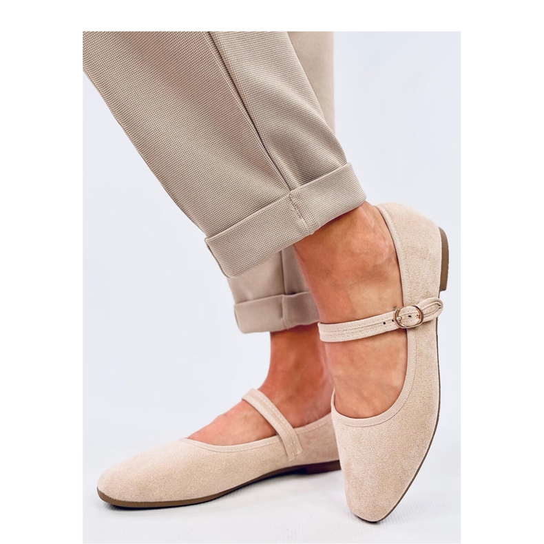 Ballerinas im Mary Jane Beige-Stil 2