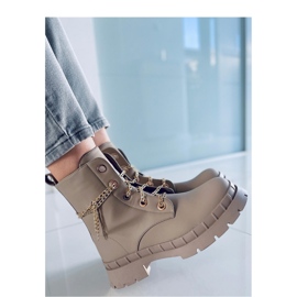 Lohan Aprikosen-Schnürstiefeletten – Inello beige 2