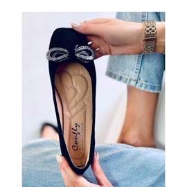 Ballerinas aus Wildleder mit Schleife Serna Nero - Inello schwarz 2