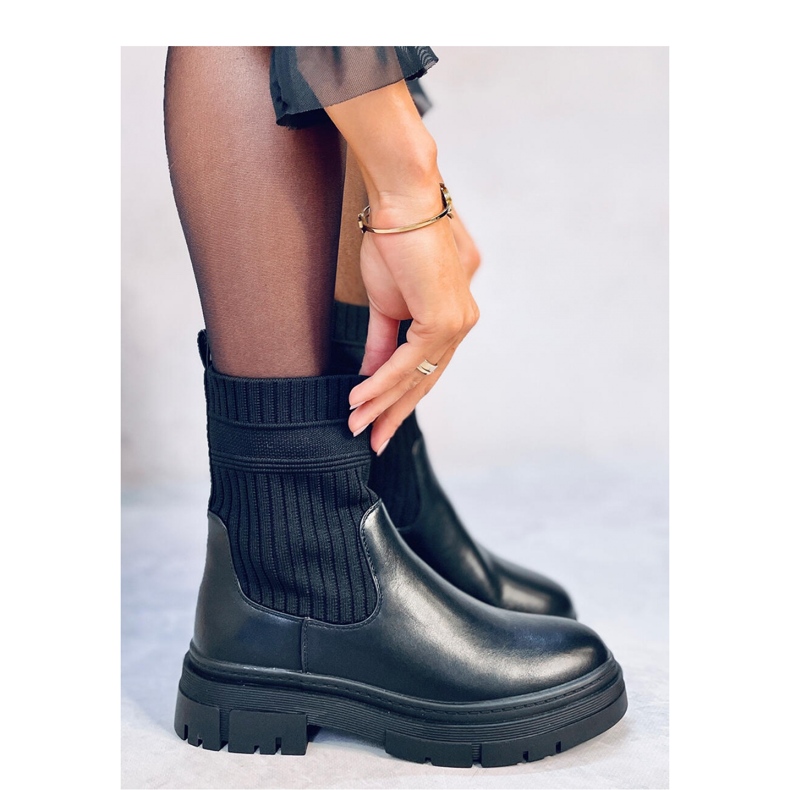 Stiefeletten mit elastischem Obermaterial Demus Black - Inello schwarz 2