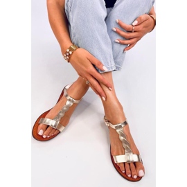 Pourta Gold Damensandalen - Inello gelb 2