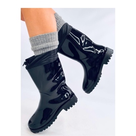 Bemalte Galoschen mit schwarzer Manschette 1