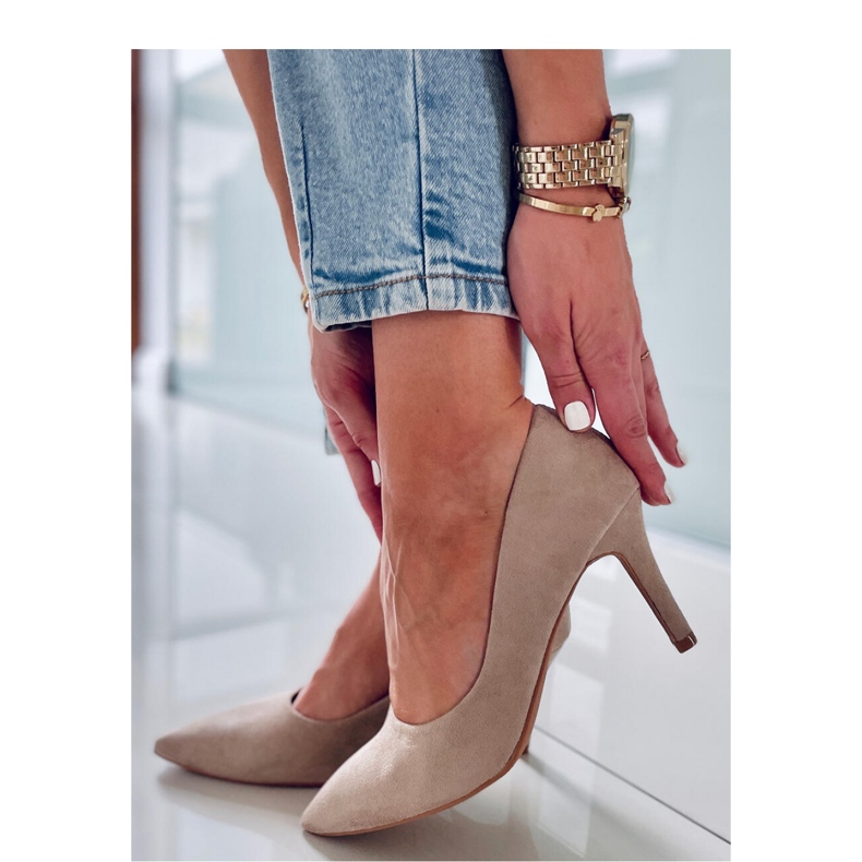 Klassische Damen-High-Heels Eurielle Khaki - Inello beige 2