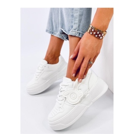 Weiße Plateau-Sneaker für Damen 1