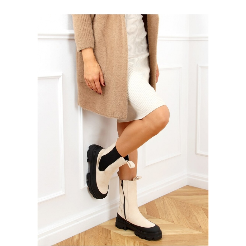 Beige Chelsea-Stiefel 2