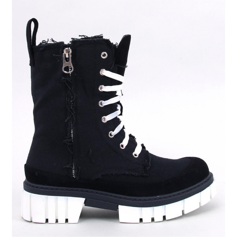 Vaugh Schwarze Canvas-Stiefeletten mit Protektor – Inello 1