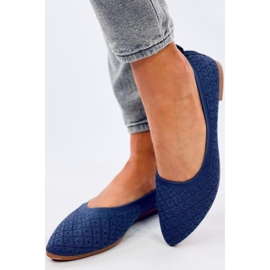 Blaue Sockenballerinas für Damen 1