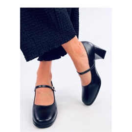 Mary Jane Keefel Schwarze Pumps mit hohen Absätzen – Inello 1