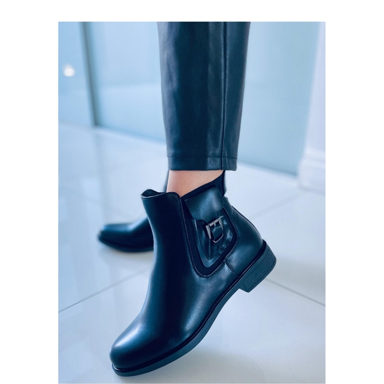 Schwarze Chelsea Boots für Damen 1