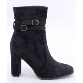 Dianes Schwarze Wildleder-Stiefeletten mit hohen Absätzen – Inello 1