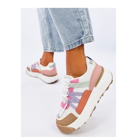 Damen-Sneaker mit hoher Sohle weiß 1