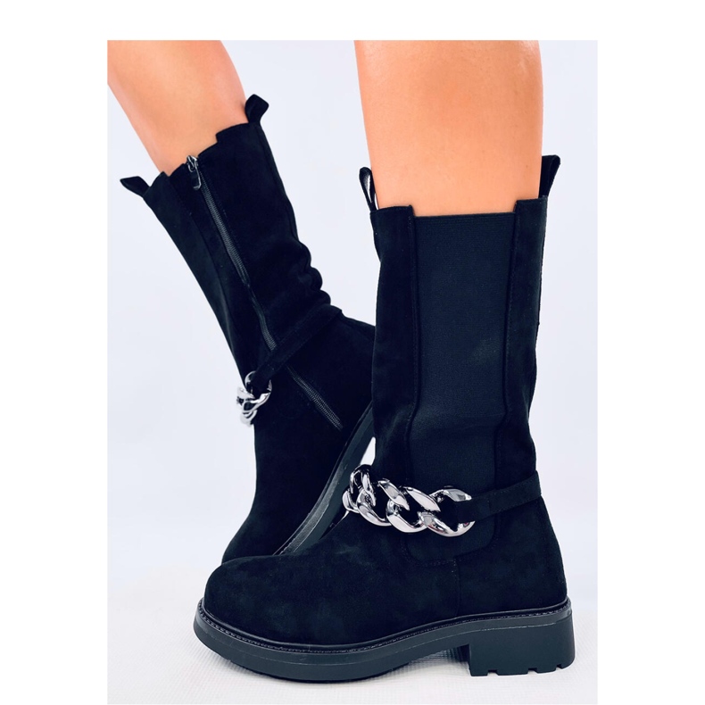 Wiley Schwarze Chelsea-Stiefel mit langem Schaft – Inello 2