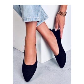 Kayla Schwarze gewebte Ballerinas – Inello 2