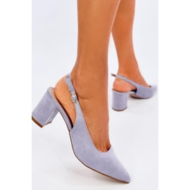 Soheil LT.PURPLE Pumps mit offenem Absatz – Inello lila 1