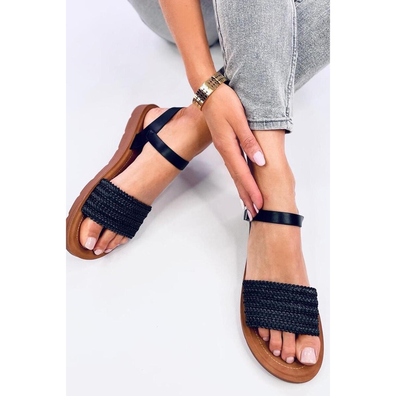 Sandalen im Boho-Stil Schwarz 1