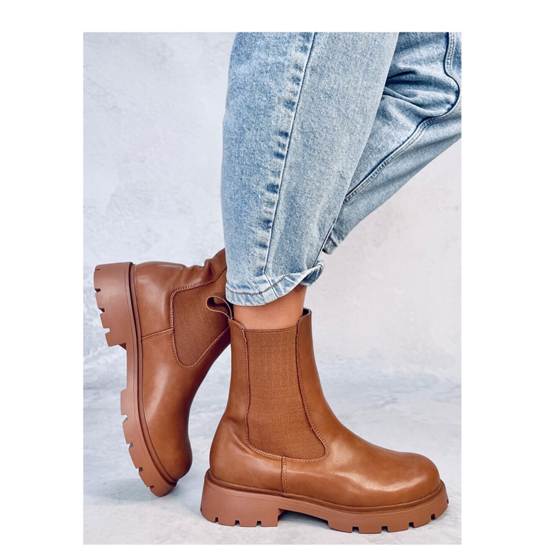 Hohe Chelsea-Stiefel für Damen von Setze Tan – Inello braun 1