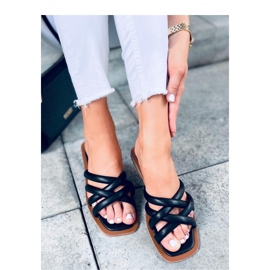 Schwarze Hausschuhe für Damen 1