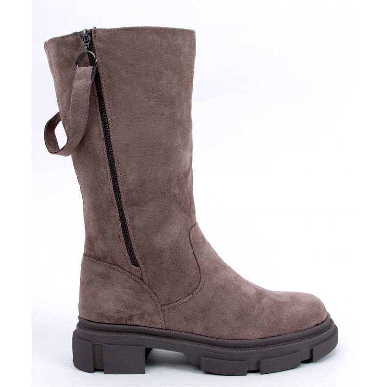 Flache Damenstiefel Slade Khaki – Inello grau 1
