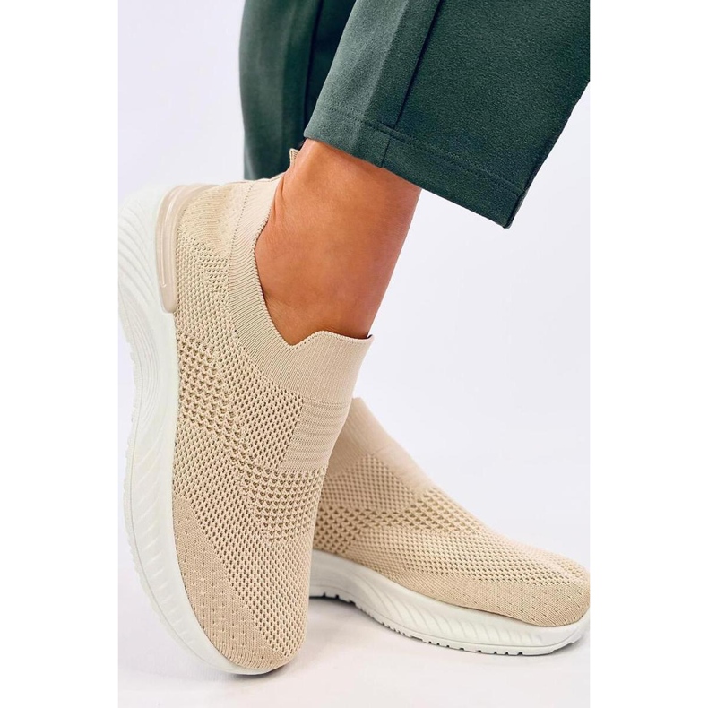 Suare Beige Socken-Sportschuhe - Inello 1