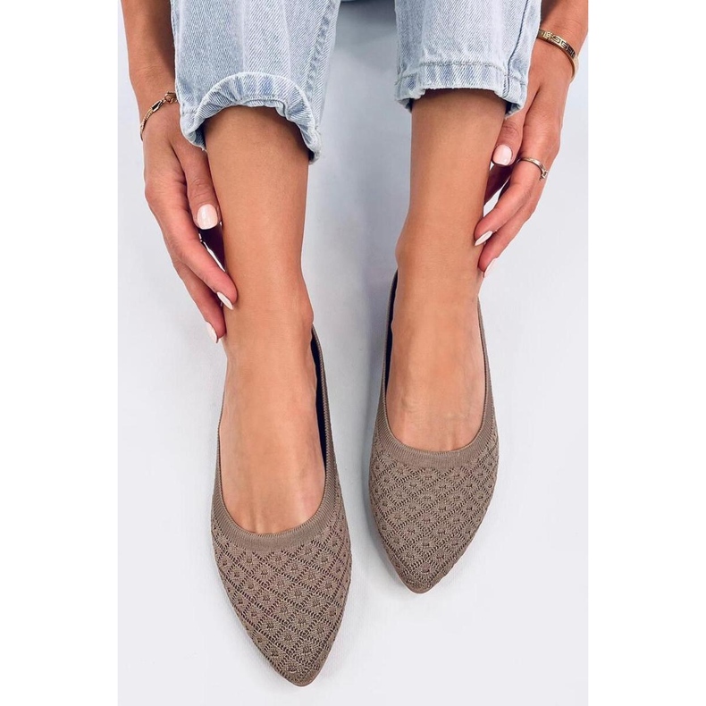 Balart Khaki-Mandelsocke-Ballerinas – Inello braun 1