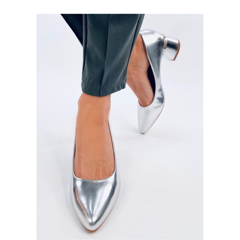 Shers Silver High-Heel-Pumps – Inello grau 1