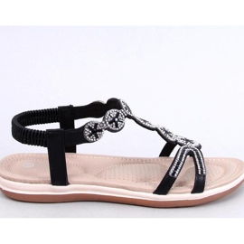 Yvers Black – Inello-Sandalen mit dekorativen Zirkonen schwarz 1