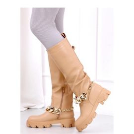 Stiefel mit Kette July Camel - Inello braun 2