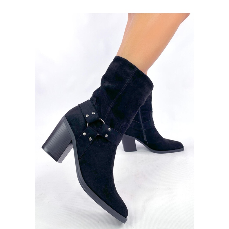 Hardin Cowboystiefel aus schwarzem Wildleder – Inello 1