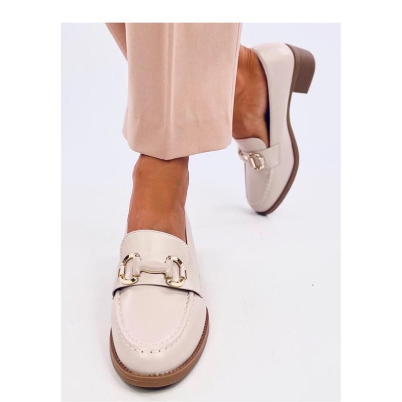 Rabier Beige Pumps mit weitem Absatz – Inello 1