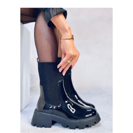 Batson Schwarz lackierte Chelsea-Stiefel – Inello 2