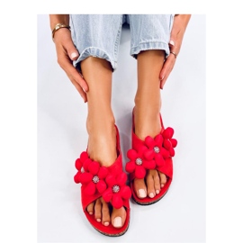 Sandale Kork-zehenstegsandalen mit Kissenblumen Charss Orange - Inello 2