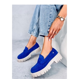 Chandra Blue Plateau-Loafer – Inello blau 1