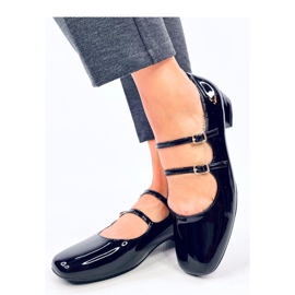 Ballerinas mit hohem Absatz und Riemen Corigan Black - Inello schwarz 1