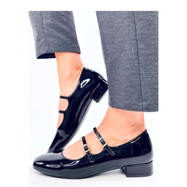 Ballerinas mit hohem Absatz und Riemen Corigan Black - Inello schwarz 2