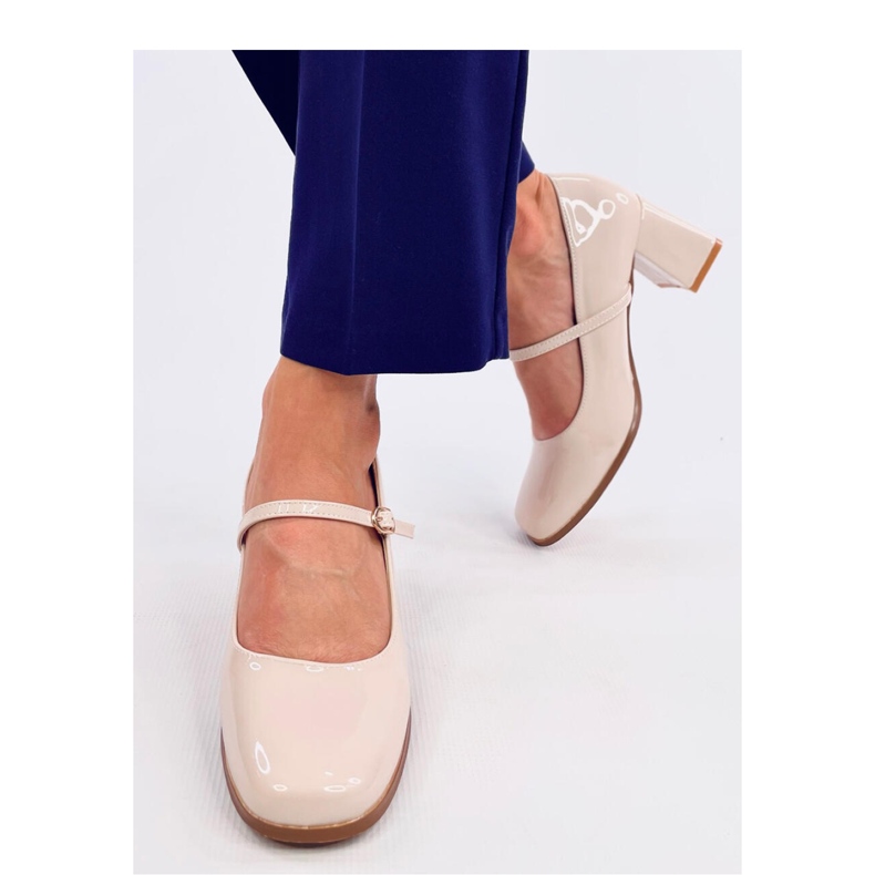 Mary Jane Valonis Beige Pumps mit hohen Absätzen – Inello 2