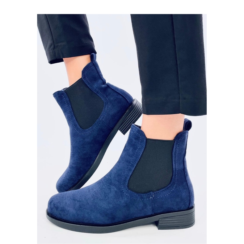 Chelsea-Stiefel aus Wildleder mit Gummi Terra Navy - Inello 1