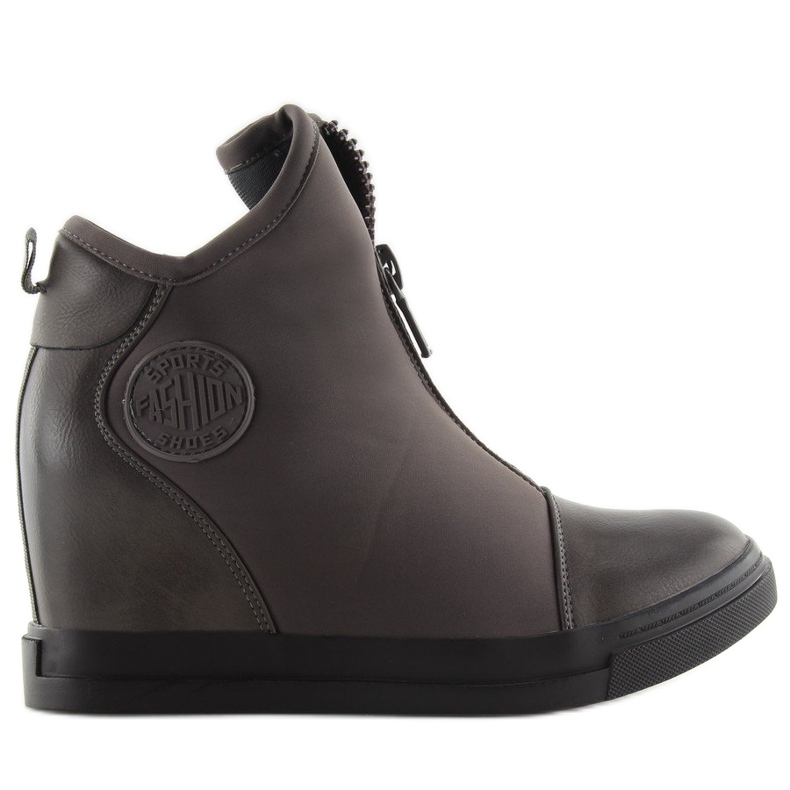 Graue Turnschuhe mit Keilabsatz 168-129 grau 1