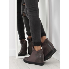 Graue Turnschuhe mit Keilabsatz 168-129 grau 2