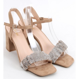 Dash Khaki-Sandalen mit weitem Absatz – Inello braun 1