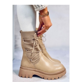 Willet Khaki Sockenstiefeletten – Inello beige 2