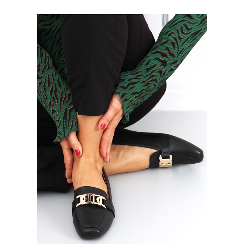 Lidia Schwarze Damenmokassins – Inello 1