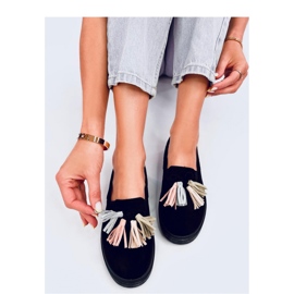 Krauss Blackcolor Mokassins mit Fransen – Inello schwarz 1