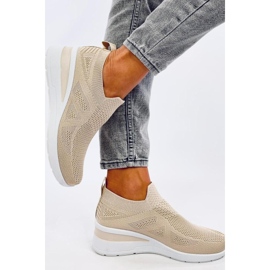 Bayol Beige Sockenkeil-Sneaker – Inello 2