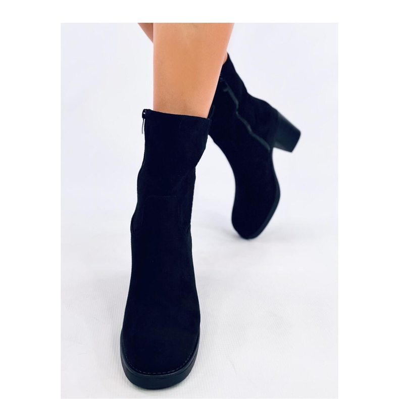 Salifi Schwarze Stiefeletten mit weitem Absatz - Inello 2