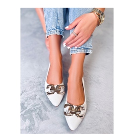 Elegante Ballerinas mit Schnalle Simona White - Inello weiß 1