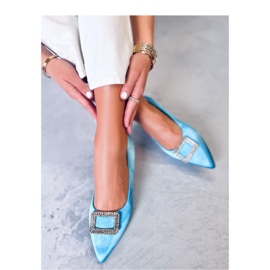 Elegante Ballerinas mit Lorella Blue-Steinen - Inello blau 2