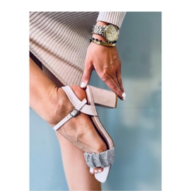 Dash Nude-Sandalen mit weitem Absatz – Inello beige 2