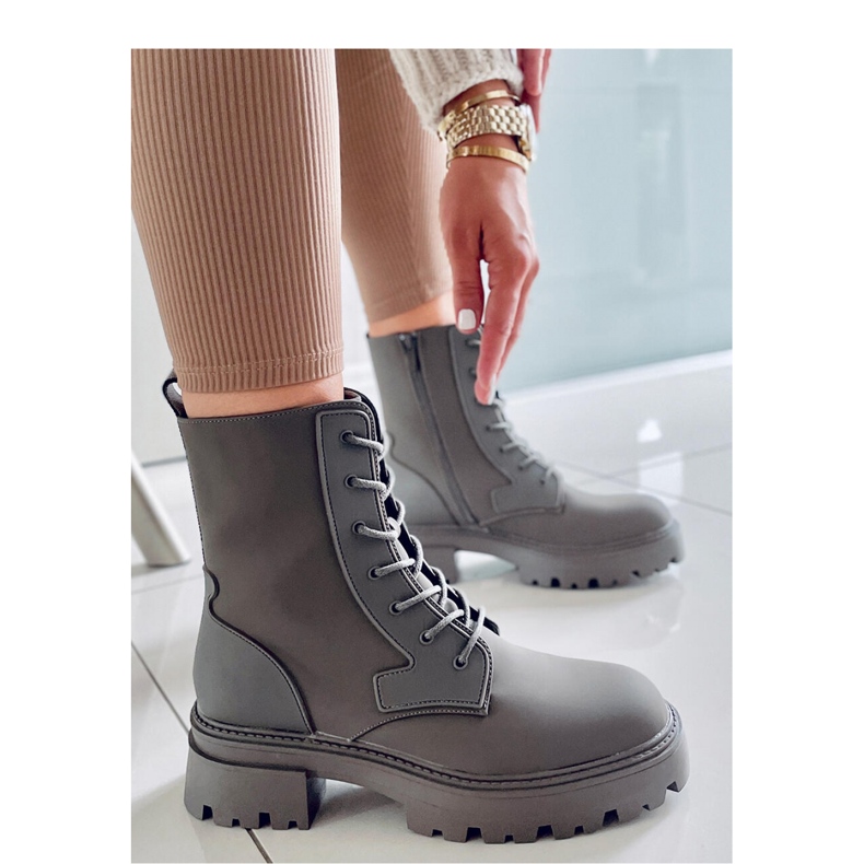 Tamar Grüne Schnürstiefeletten – Inello 2