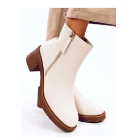 Guire Beige Stiefeletten mit hohem Absatz – Inello 2